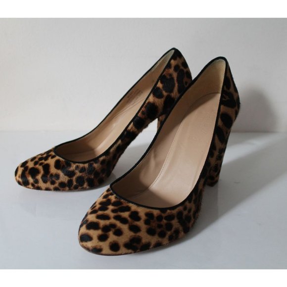 JCrew Collection Etta Calf Hair Pumps Size US 9.5 Hazelnut Leopard - Picture 3 of 10
